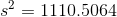 s^{2}=1110.5064