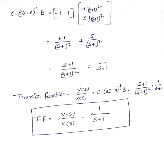 c. (SI-A). B = F 1 | 16+1)? TSI 6+12 Su 2 st 1122 Transfer function when : C-69-91*8 = Peter ra J.F= yes) X(5) . stl