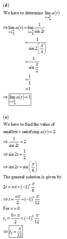 We have to determine lim a(t) linna (t)-linn sin2t Sin2 sin lim a(t) = 1 We have to find the value of smallest t sati sfying