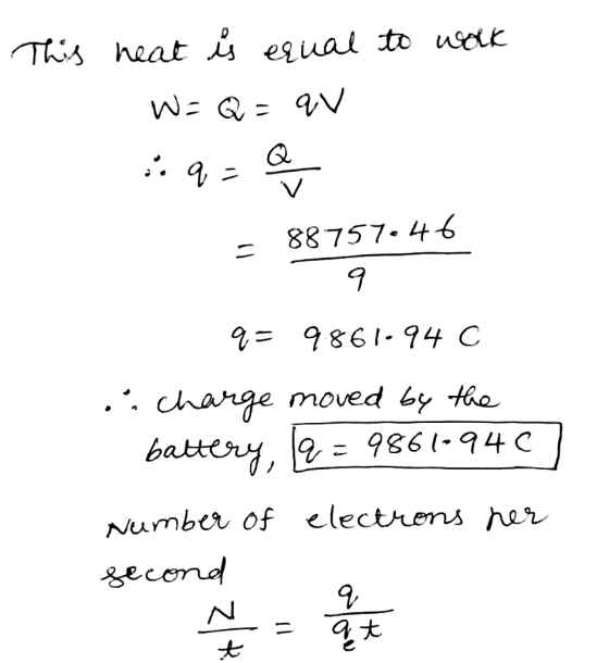 88757- 46 7 = 9861.94 . charae moved éy tha 986(-94 c Numbe of electreni har gecond of (o 七