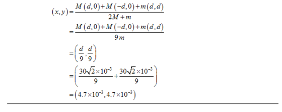 x,y)- 2M +m M(d,0)+M (-d,0)+m(d,d) 302x10-3 3012x103 -(4.7x10-34.7x103