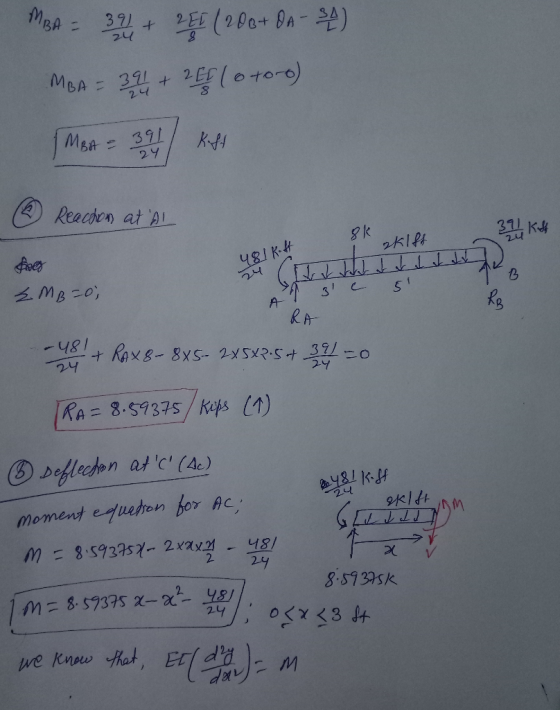 MBA = 39 24 + 2EI ( 206+ OA-SA) MISA = 394 + 2481otoro) MBA 391 24 Kaft Reachon at AL 391 Kft 8k aklft 481 Rost 3 fony Ž MB=