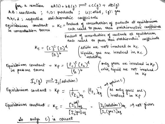 M fou a reaction «ACS) + bB1g) cccg3 + dolg) A B: reactants ; coi products ; (s): solid, (g): gas dibed; respective stoichiom