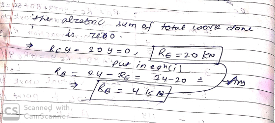 the alzebric alzebriu sum of sum of total worle cone Bajone ais. Zeno REY- 20 y=0, RE=20 KN put in eonci RB 24 – RE E 24.-20
