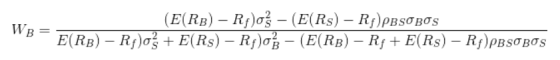 (E(RB) Rf)o3 - (E(Rs) - Rf)PBSOBOS E(RB) Rf)a+ E(Rs) - Rf)og- (E(RB) Rf E(Rs) - Rf)PBSSOBOS WB