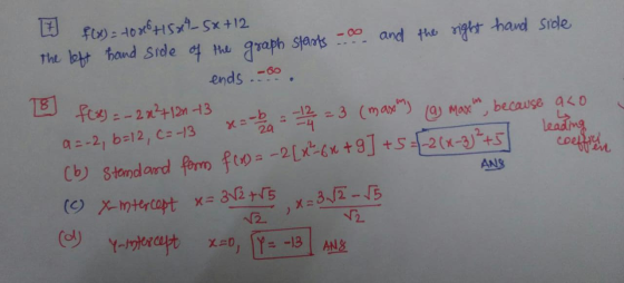 and the right hand side I FX) = 10 of 115x45x+12 the left hand side of the graph starts - oo ends. - 18 fese) =-20²+120 13 .