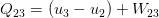 Q23 = (uz – uz) + W 23