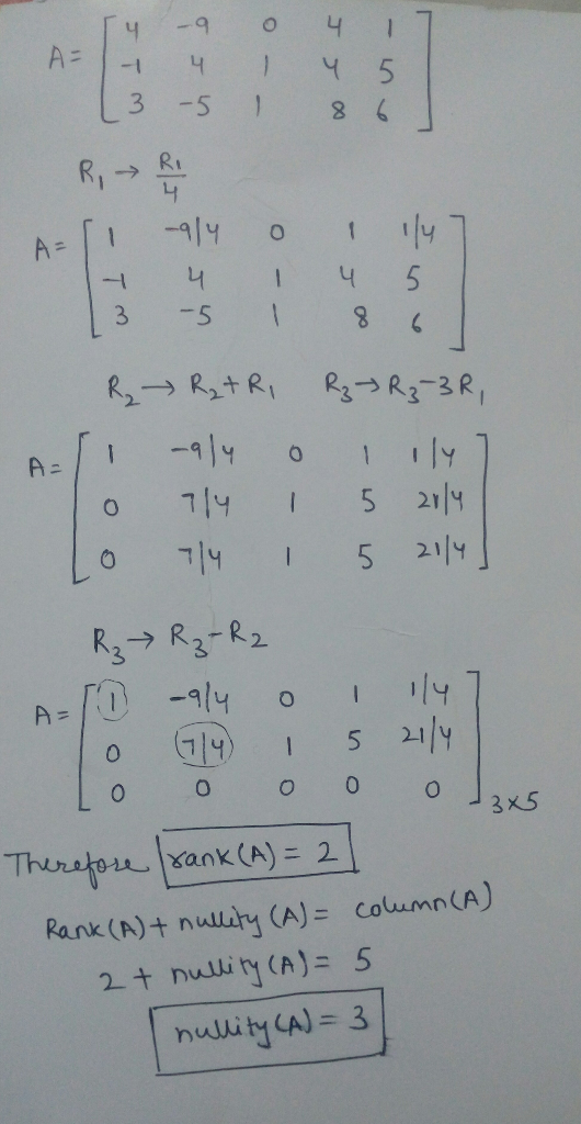 3 -51 8 5 214 」3x5 xank(A) 2 Rank (A)+ nullhy (A)-column(A)