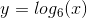 y=log_6(x)