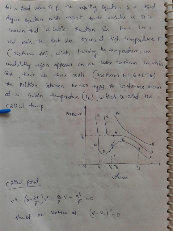 It is 1 or 3 a Cubic have an for a fixed value of P the resulting Equation is a third degue equation with expect to the varia