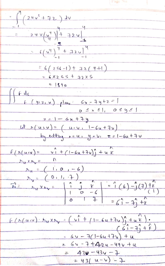 f(200°+92 ) .dv 24 x 14 ) 2241 hineet (6) (ith 12t +(1-952), 5x75 +592x9 = llo de J f (yizin) plane: Gro7y+z=1 o ensli oɛye