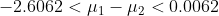 2.6062 < μι-N2 < 0.0062