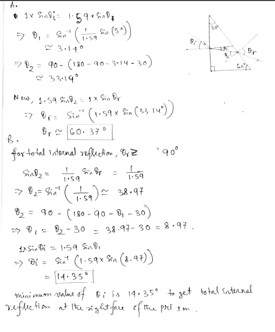 Ao • 1x Sindi= 1.59x Sino? 1300 => 0, - Son (itsa sin (55) Bill or ~ 3.140 > 0, = 90 - (180 - 90-3:14 - ~ 33.14° 600 90° - to