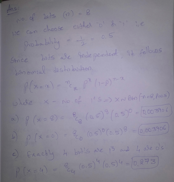 Ans No. f 2ds () 8 cheose eidher & e Cam frobabhiy ba ds ale Sdle pendenk 9t follouss Lnomal daso buhon O.S 2 Stnce &h-)n- he