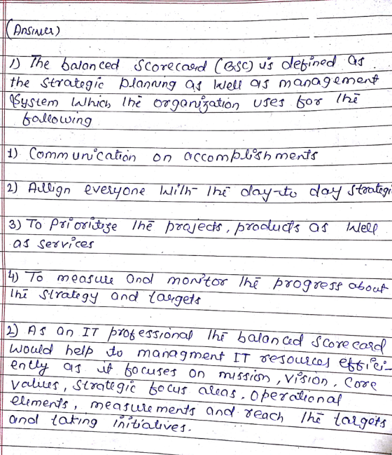 the Strategic plann ngo kieu as mora emot lhe ollolwin9 1) Comm un cation on acComp as Servces wouldl help to managment LT ve