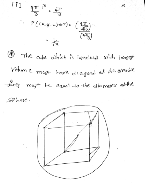 3 3 (4T5) 41T 3 Yolum e mujt have diagom cej t eaual to the iat he SPhese