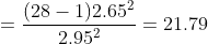 (28 - 1)2.652 2,052 21.79
