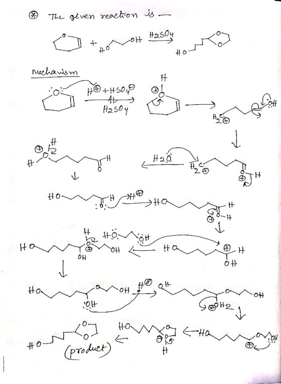 ® The given reaction is - mechanism 03 H @ HO+H5040 4 Hasoy zitionat #2 achi or -0A Oft te H rii -Ha H2 Hön 8th 애 H •# QH AOH