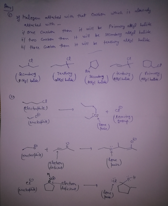 halogen attached with that carbon which is already attached with - il one carbon then it will be primary alkyl halide il two