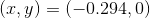 (x,y)=(-0.294,0)