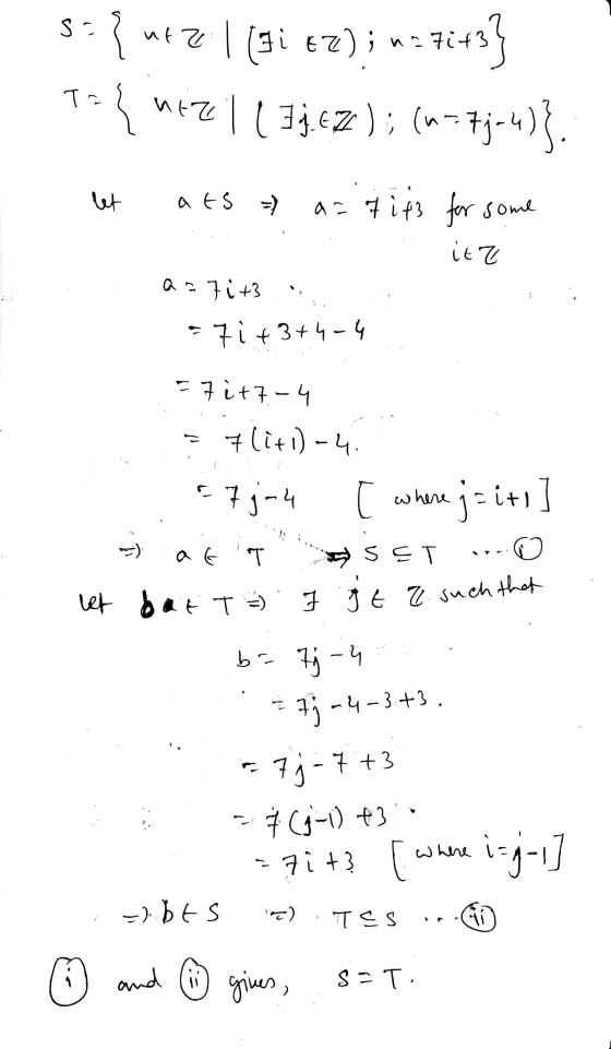 s={ ut 7 | (Li tz); n5443} T= { utzl ( 3jez); (n=7j-4)}. let ats → a=tits for some Dit z a>7i+3 . 7i+3+4-4 = 7i+7.-4 z 7 l