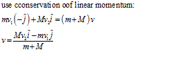 use cconservation oof linear momentum: F: m+M