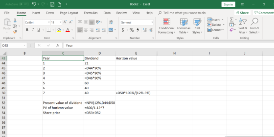 AutoSave © of HO- Book2 - Excel Sign in - o File Home Insert Draw Page Layout Formulas Data Review View Help O Tell me what y