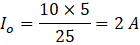 10 x 5 -= 1. = 2 A 25