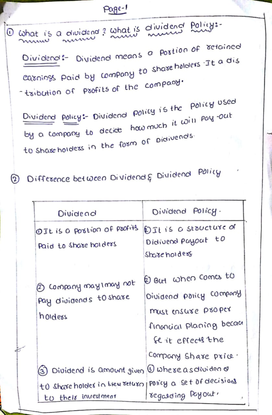 page! o what is a dividend? what is marw what is dividend poling: - ni dend:- Dividend means o portion of retained carnings