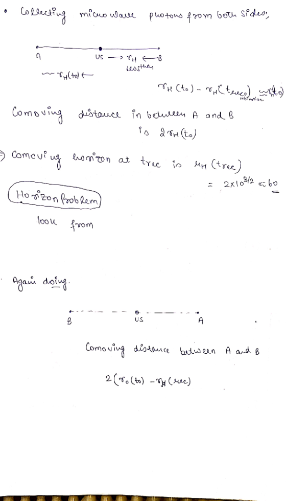 Ollecting micuo wale puotous from both Sides, deosthey mbfration. Comoving distauce in belullen A and B eomzon at tree in A C
