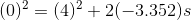(0)-= (4)2 + 2(-3.352)s