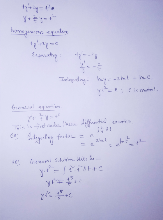mente *ytzy = 8 y + 2 y = +² homogeneous equation tytzy=o separating ty=-2g y Integrating key=-2 ht time, ytre; Cis constant