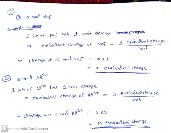 LABLE) ELS LA WW @ smol Nož Laheb I jon of Noš has 1 unit charge sof onit a equivalent charge of Non = 1 equivalent charge me
