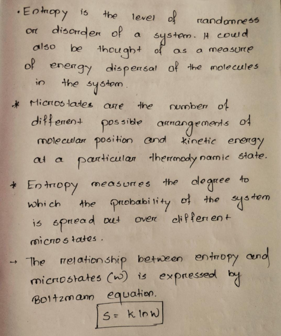 the Ort • Entropy is level of randomness disonder of also be thought of of energy dispensal of the molecules system. It could