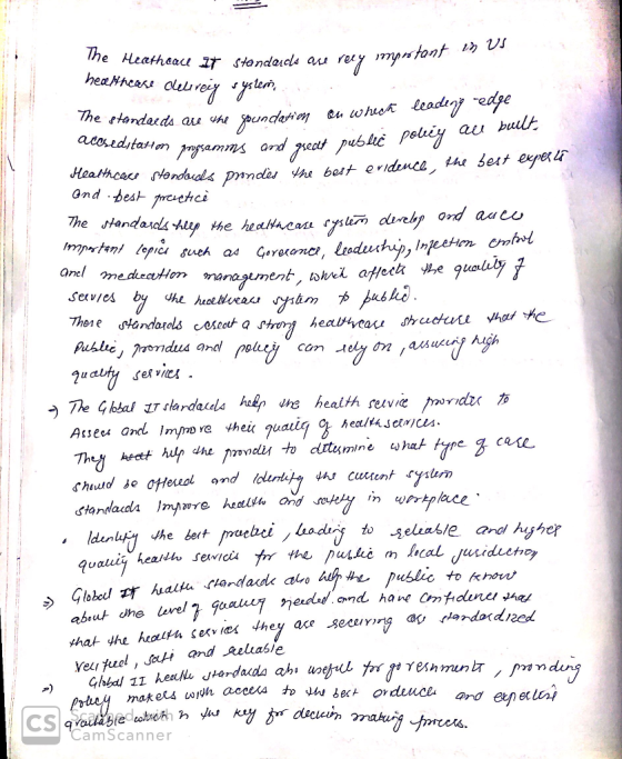aceseditation googsamins anul theace 37 Standards are reey important in Us hedelheese delivery sysleni standards are the soun