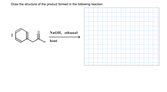 Image for Draw the structure of the product formed in the following reaction. NaOH, ethanol heat