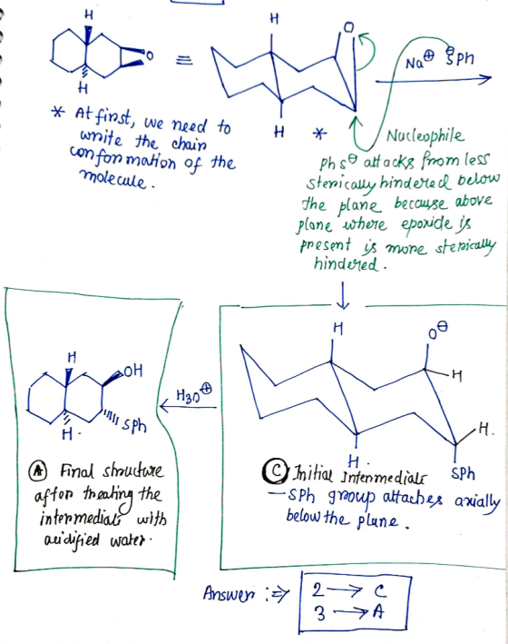 Na * H * At first, we need to write the chain conformation of the molecule . U Nacie Ph so attacks from less Sterically hinde