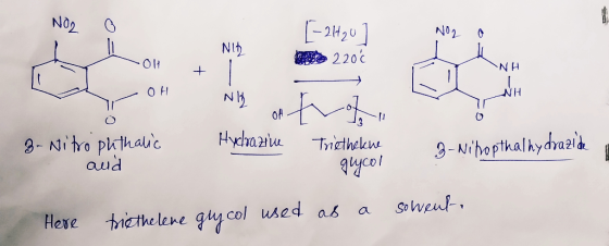 NO2 G NO2 a - NIL [-2420 220€ 01 NH L OH NH NIB utter Hydrazin Triethekwe 6 3- Nitro phthalic and 3-Nitropthalhydrazide - gly