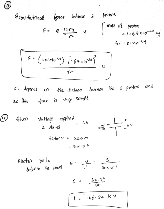 Gravitational force between a - fo G M M N T protons mass of proton 21-69260-29 kg G21.01x10-49 Fo (1.01410-44) [1.67x0232 5