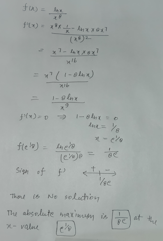 f(0) = lnx xo f(x) = x8 x 1 / 2 -lna yox? (182 a 7-lunyon? ulb = x( 1- Olnn) nib = l-olun 9 a f(n)=0 |-olna = 0 enn- Yo n ela