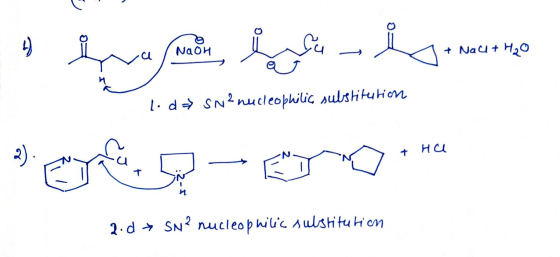 کرده و پ ا دوره ۱۲ ماه به MaOH + Nau- L. d SNP nucleophilic substitution HCI ) -- : 14 2.d > Sn? nucleo philic sulstitution