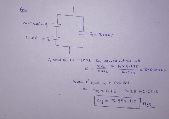A- 3.2suF G and G2 in serres So, equivqleut of bs th Notu C and Ca in Paralle Av