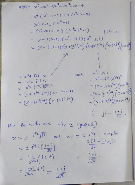 964)= x6x5 – 200 & + 21 2_ 21 - 4 = ach (uc² sc - 2) + 2 (3² x-2) = (2x²x-2)(x+2) = (2x2 2x + x - 2) (set - (²x2) (12_-1) = (