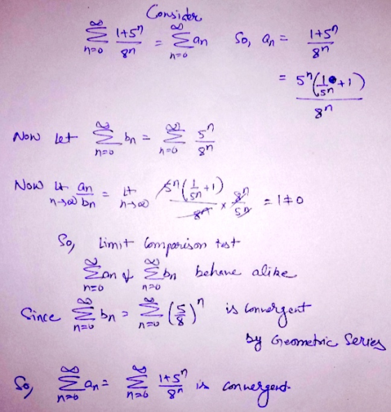 Ž 145 on Consider Ean So, Ona 1+52 8n nao ho = 5 sn in Now let & bna nao nob on Now it an nya bn sm( sn +O) - ho 8 s? SD col
