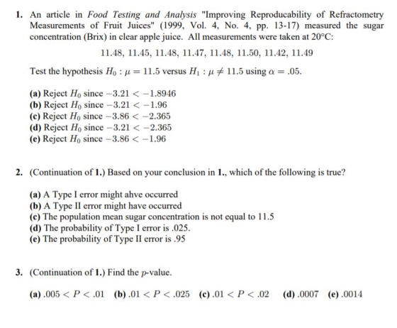1. An article in Food Testing and Analysis Improving Reproducability of Refractometry Measurements of Fruit Juices (1999, V