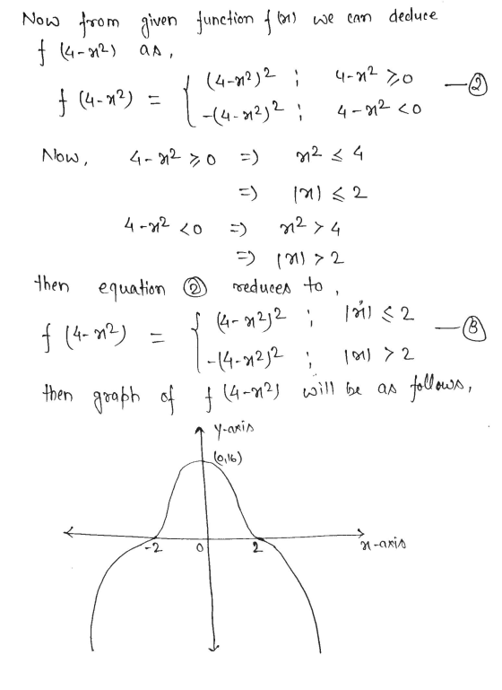 Now deduce from f 14-32) given function for we can an, 4-112 to -☺ f (4-2) = (4-02)2 -(4-22) 2 ; 4-12 co Now, 4.227,0 -) 212<