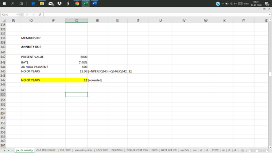 121 e 39 dx 0823 ENG 170120204 10350 X V fx IN OP QIR IS IT IU IV W X Y Z 335 336 337 338 MEMBERSHIP 340 ANNUITY DUE 342 343