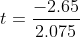 一2.65 2.075 t=