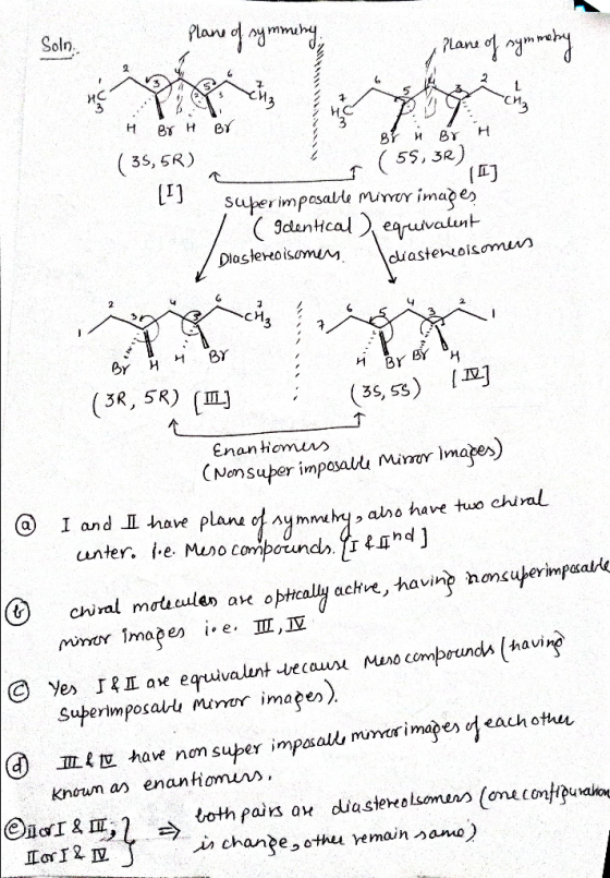 Plane of symmeny Soln. Plane of symmeby H BY H BY BY H BY H ( 35,5R) (55, 3R) (L) super imposable Mixeur images 1 (Identical)