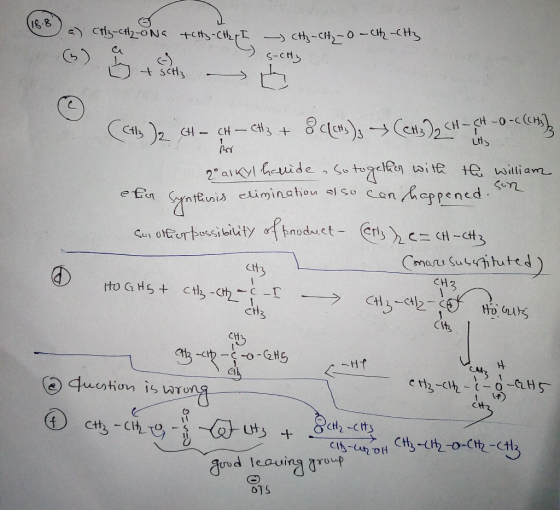 CH-CH2-ONa tetz-CHI - CH₂ - CH₂ - O-che-CH3 Hs por (CH3)2 – CH – CH3 + 8 cctty) (CH3) CH - CH - o -c (CH3) zalkyl haride - So